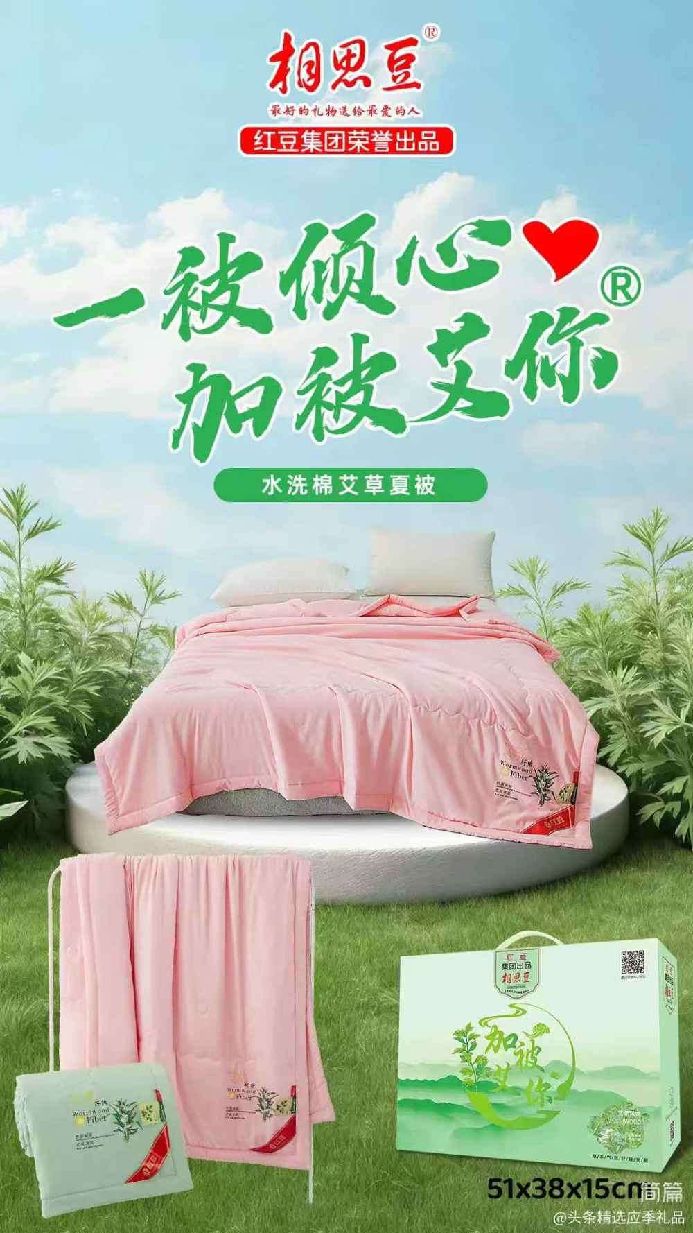 红豆集团相思豆艾草夏被